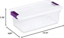Sterilite 17511712 6 Quart Clearview Latch Storage Container with Plum Handles — 2