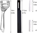 Skiving Knife, 2 Pcs Metal Leather Skiver and Safety Beveler Skiving Knife | black+silver — 2