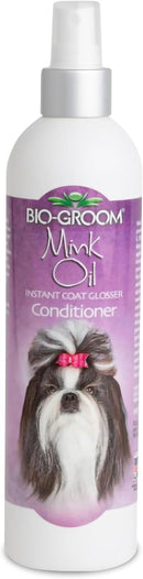 Bio-Groom Mink Oil Dog Conditioner Spray - Dog Sunscreen, Vitamin E, Non-Sticky Polish, Cat Grooming Supplies, Cruelty-Free, Made in USA - 12 fl oz 1-Pack — 1