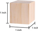 Supla 120 Pieces 1 Inch Natural Solid Cube Wooden Unfinished Craft Wood Blocks for DIY Gifts — 3