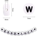 1400pcs Letter Beads, 4x7 mm Acrylic Alphabet Beads, Beads for Jewelry and Bracelet Making, in 28 Grid Box (White… — 3