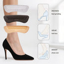 6 Pairs Silicone Heel Pads & Grips for Shoes - Anti Slip Heel Protectors with Bump Design,Transparent Black Nude, Sticky Adhesive Backing, Universal Fit for Heels Sneakers Boots (Thickness：0.16in) — 2