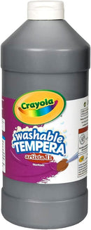 Crayola Washable Tempera Paint For Kids, Black Paint, Classroom Supplies, Non Toxic, 32 Oz Squeeze Bottle | 32 Fl Oz (Pack of 1) — 1
