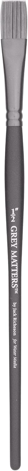 Jack Richeson 983210 Grey Matters Flat 1" Synthetic for Watercolor — 2