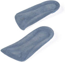 Height Increase Elevator Half Insole for Men 1/2 inch Taller Heel Lift Insert - Silicon Honeycomb Shaped Gel - Blue — 3