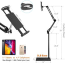 Tablet Floor Stand with 5LB Metal Base, Overhead Bed Phone Stand Angle Height Adjustable Holder, Universal Floor Stand Compatible with iPhone iPad Pro Air Mini, Samsung Tab, Kindle, E-Readers… photo 3