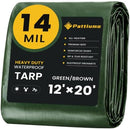 Pattiumo Tarp Waterproof 12 X 20 FT 14 Mil Heavy Duty Tarp Multipurpose Tarps…