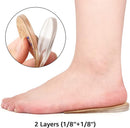 Dr. Foot's Heel Lift for Leg Length Discrepancies, Height Increase Insole for Heel Spurs, Heel Pain, Sports Injuries, and Achilles tendonitis (2 Layers: Small-Women's 4.5-9.5|Men's 6-8.5) - Cork — 4