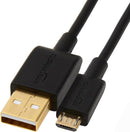 Amazon Basics USB-A to Micro USB Charging Cable, 480Mbps Data Transfer, Gold-Plated Plugs, Compatible with Android Phones and Tablets, 10 Foot, Black 1