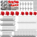223pcs Fishing Tackle Kit with Hooks Bobbers Sinkers Swivels, Beginners…