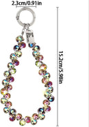 Sparkling Crystal Beaded Phone Wrist Strap - Cell Phone Lanyard Keychain Wristlet Phone Chain - Short Lanyards for Women - Droplet Crystals photo 2