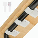 Abnii 50 PCS Hook and Loop Cable Ties, Under Desk Cable Management, White photo 3