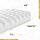 Effilogic Silicone Sponge Holder, Soap Dish, Self Draining Kitchen Sink Organizer, Kitchen Accessories, Medium White — 8