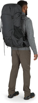 Osprey Rook 50L Men's Backpacking Backpack, Gray OS | Dark Charcoal/Silver Lining — 8