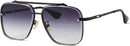 Gtand Oversized Square Aviator Sunglasses For Men Women Gradient Shades | C1 Black Frame/Gradient Gray Lens | 63 Millimeters — 1