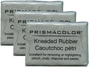 PRISMACOLOR Design Eraser, 1224 Kneaded Rubber Eraser, Grey (70531) (3 Pack) — 2