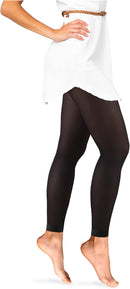 Truform Women's 20-30 mmHg Medical Compression Tights, Footless Opaque Shapewear Support Pantyhose, Large | Black — 1