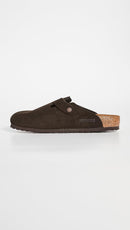 Birkenstock Women's Boston Suede Clogs – Mocha Suede — 8
