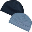 Headshion 100% Cotton Skull Caps Beanie Sleeping Hats for Men Women - 4 Black & Grey & Navy Blue & Denim Blue — 8