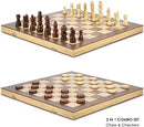 AMEROUS 15'' Magnetic Wooden Chess & Checkers Game Set -2 Extra Queens -24…