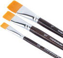 Transon Flat Paint Brush Set 3pcs for Acrylic Watercolor Gouache Oil and Body Painting | 3 PCS — 6