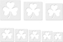 8 Pack St. Patrick’s Day Shamrock Stencil for Painting, Large Reusable Three Leaf Clover Templates for Wood, Saint Paddy's Day Irish Festival Decor for DIY Front Door Flag & Crafts | Trefoil — 1