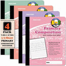 Mintra Office Primary Ruled Composition Books (Primary Ruled - Pastel - Full Sheet, 4 Pack) — 2