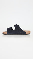 Birkenstock Women's Arizona Soft Footbed Leather Sandals – Midnight — 5