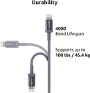 Amazon Basics MFi Certified USB-C to Lightning Cable, Fast Charging with Power Delivery for Apple iPhone 14 Series, 13 12 11 X Xs Pro, Pro Max, Plus, iPad, 6 Foot, Dark Gray 2