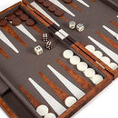 AMEROUS Backgammon Set, 15 Inches Classic Board Game with Leather Case,…