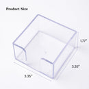 Sticky Notes Holder，Clear Acrylic 3" x 3" Post it Note Holder Dispenser for Desk, Computer Screen, Classroom Office Organizer, Light Blue — 3