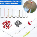 JSHANMEI 215pcs Fishing Bobbers Hooks and Sinkers, Beginners Fishing Tackle Kit