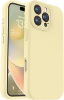 Vooii Compatible with iPhone 16 Pro Max Case, Liquid Silicone Upgrade [Camera Protection] [Soft Anti-Scratch Microfiber Lining] Shockproof Phone Case for iPhone 16 Pro Max 6.9 inch - Creamy Yellow — 1