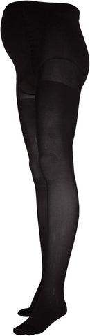 NuVein Medical Compression Plus Size Full Figure Pantyhose, 20-30 mmHg Support, Opaque, Black, Petite | 20 - 30 mmHg — 3