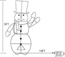 5FT 195 LED Snowman Light, Colorful Neon Light Sign Animated Christmas Decoration for Indoor Outdoor Yard Home Garden Christmas Festival Party Decoration — 6