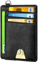 FurArt Slim Minimalist Wallet RFID Credit Card Holder for Men
