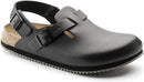 Birkenstock Women's Tokio Super Grip Leather Clogs – Black — 4