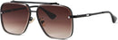Gtand Oversized Square Aviator Sunglasses For Men Women Gradient Shades | C2 Black Frame/Gradient Brown Lens | 63 Millimeters — 1