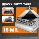 Keten Tarps Heavy Duty Waterproof 12x20 Feet, Extra Thick 16 Mil (Silver)