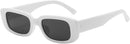 Rectangle Sunglasses for Women Men Trendy Y2K 90s Square Sun Shades UV400 | White — 1