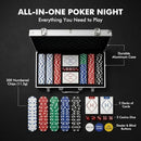 HEITOK 300pc Poker Chip Set 11.5g Iron Core Denominations Texas Holdem