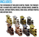 Regal Games Mexican Train Domino Expansion Set - 8 Metal Marker Trains with…