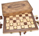 AMEROUS 15'' Magnetic Wooden Chess & Checkers Game Set -2 Extra Queens -24…