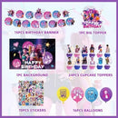 127 Pcs K Pop Demon Hunters Birthday Decorations, Party Supplies Kit with Backdrop, Banner, Cake Topper, Cupcake Picks, Balloons, Stickers for Themed Celebration — 4