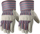 Wells Lamont Men's 2-Pack Cowhide Safety Cuff Leather Work Gloves, Large