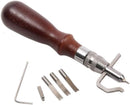 7 in 1 Adjustable Pro Stitching Groover and Creasing Edge Beveler Leathercraft Sets to Sew & Crease Leather — 1