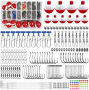 JSHANMEI 220pcs Fishing Bobbers Tackle Kit Beginners Fishing Kit