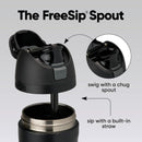 Owala FreeSip Stainless Steel Water Bottle 32 oz Very, Very Dark — 2