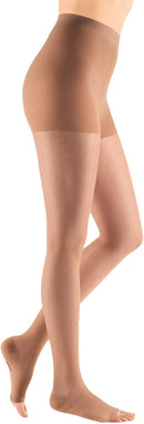 Mediven Sheer & Soft Women’s Pantyhose Open Toe 20–30 mmHg Stockings | Natural — 1