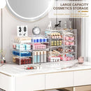 caktraie 4-Pack Acrylic 16-Drawer Storage & Makeup Organizer for Desk